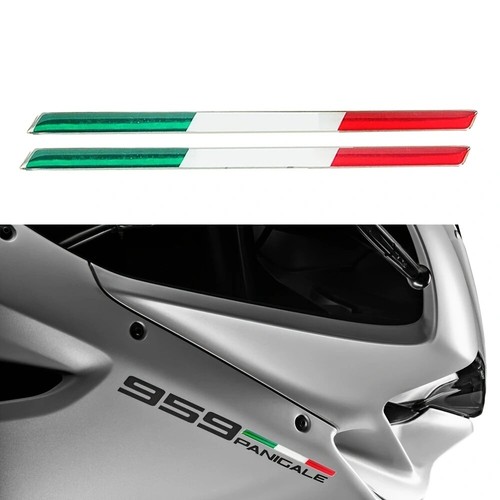 2 Stck. DÜNN Italien Flagge Aufkleber Emblem Abzeichen 3D Dekoration für italienisches Auto Fahrrad - Bild 3 von 6