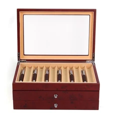 Fountain Pen Wood Display Box 34 Slot Organizer Storage Collector Box Case Gift