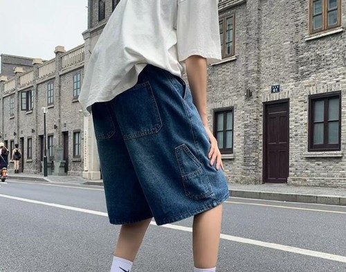 New Men's Jeans Denim Shorts Summer Casual Half Pant Elastic waist trousers gift - Picture 11 of 24