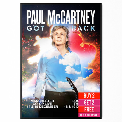Paul McCartney Konzert Poster Got Back Konzert 2024 für Paul McCartney Fans