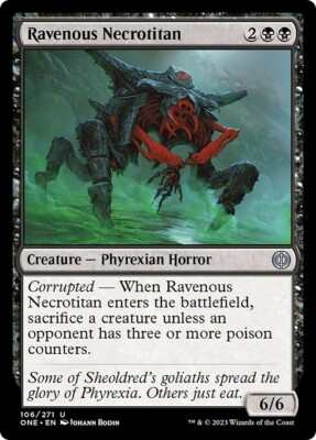 RAVENOUS NECROTITAN x4 mtg NM-M Phyrexia All Will Be One 4 Unc