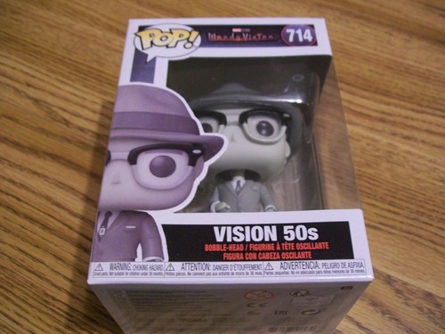 Funko Pop! Marvel Disney+ WandaVision B&W Vision 50s, #714, 2020 - Picture 8 of 8