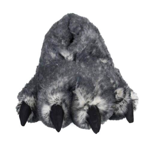 Wolf Paw Slippers - Gray Animal Claw Feet Slippers for Men and Women - Picture 5 of 6