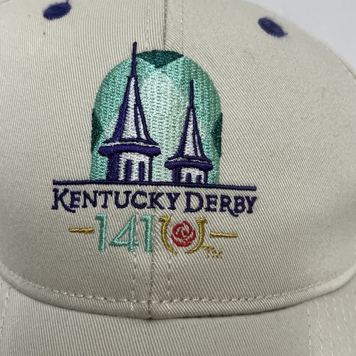 The Game 2015 141st Kentucky Derby Cotton Hat Cap Strapback Beige Purple New - Picture 2 of 11
