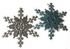 Set of 3, 10.5" GLITTERED SNOWFLAKE Christmas Decor Winter or Frozen Ornament 