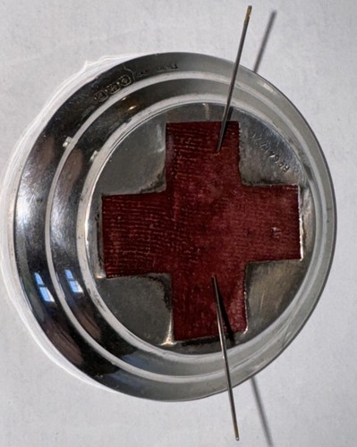 Erster Weltkrieg Rotes Kreuz Nadelkissen Antik Sterling Silber Blanckensee & Söhne selten - Bild 2 von 10