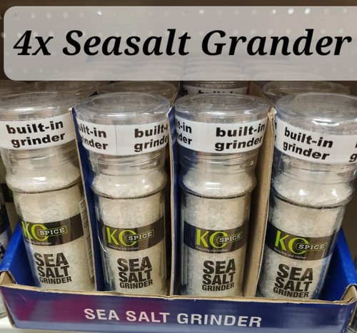 KO Spice Black Pepper &Sea Salt Grinders 4x50g - Picture 6 of 12