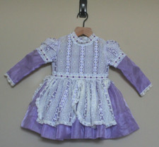 Vintage Girls Pageant Dress Size 2T 3T Toddler Purple Lace Frilly 1970s 1980s