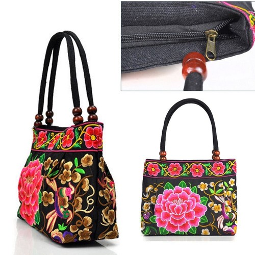 Large Capacity Embroidered Bags Canvas Handbags Fashion Shopping Tote Women
