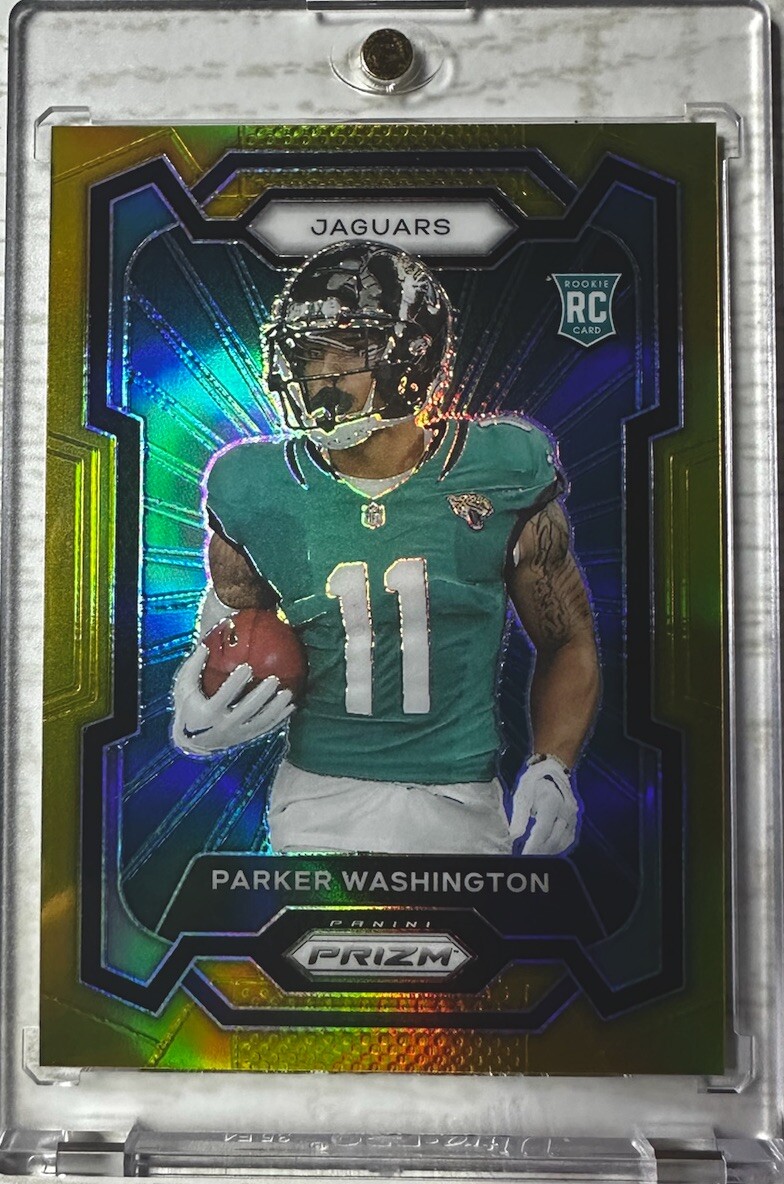 2023 Panini Prizm Variation True Gold #/10 Parker Washington #331 Rookie RC