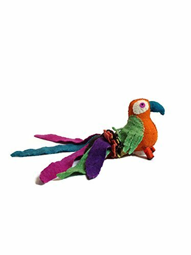 Twoolies - Stuffed Colorful Wool Animal - Guacamaya Bird - Large - 7" Tall - Zdjęcie 2 z 3