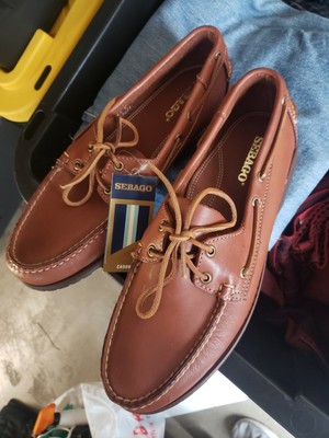 Mens New Sebago Moc Toe Boat lace up 