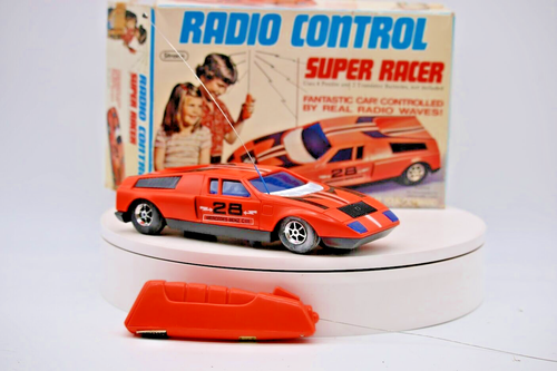Straco Radio Control Super Racer NO. 739892 Mercedes-Benz C111 Black/Orange VTG - Picture 2 of 6