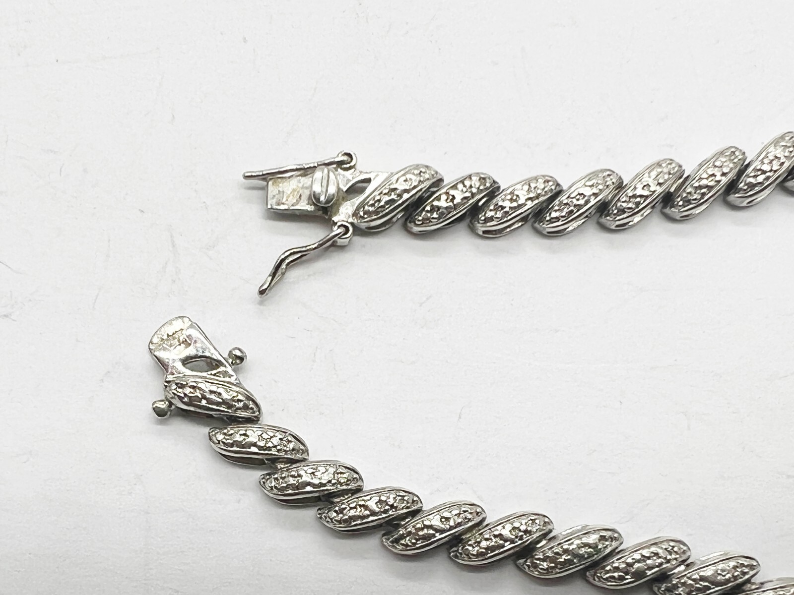 VINTAGE SOLID STERLING SILVER PRETTY MODERNIST LA… - image 4