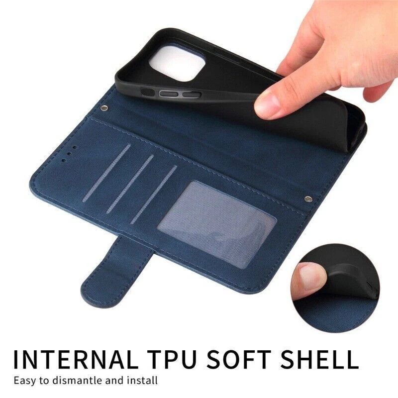 Skin Leather Wallet Phone Case For iPhone 17 16 15 14 13 11 12 Pro Max 7 8 SE XR - Image 3 of 4