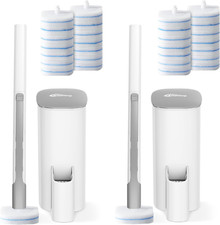 Disposable Toilet Brush 2 Pack- Toilet Bowl Cleaner, Toilet Cleaning Supplies...