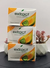 3x 💯  Original Papaya Extract Whitening Herbal Soap. 