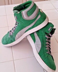 Puma First Round EX Green Suede High 181980-06, Size 14 | eBay