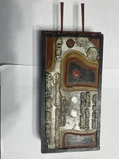 Art sculpture Jack McWhorter RARE WOOD AND METAL ART PLATE  DESIGN