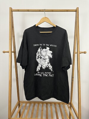 VTG Throw Me To The Wolves & I Will Return Leading The Pack T-Shirt T-Shirt 2XL