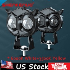 2x Led Work Light Pods Spot Fog Lamp Yellow White Off Road Driving Utv Suv Truck