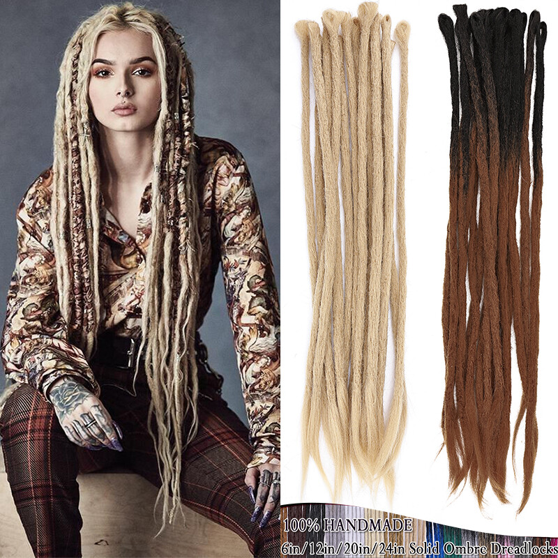 Real As Human Hair Handmade Dreadlocks Extensions Crochet Braiding