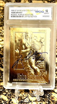 KOBE BRYANT 1996-97 SKYBOX EX-2000 Signature 23KT GOLD GRADED