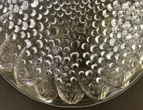 Lalique Glass Centerpiece Bowl, Roskoff, Fish, Crystal, Art Deco, C. 1970 - Picture 2 of 6