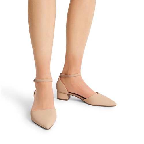 Women D'Orsay Dress Shoes Ankle Strap Low Chunky Block Heel Pump Shoes - Picture 32 of 39