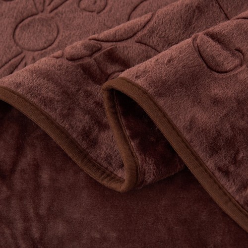 Floral Embossed Korean Mink Fleece Blanket Thick Warm Winter Bed Blanket 3.5-9Lb - Picture 18 of 77