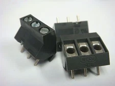 (10) EURO STYLE 3 POS 5mm 26-12 AWG WIRE PROTECTOR TERMINAL BLOCK WECO 974-DS/03