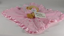 Baby Starters Lovey Pink Security Bear Rattle Thank Heaven for Little Girls Tag