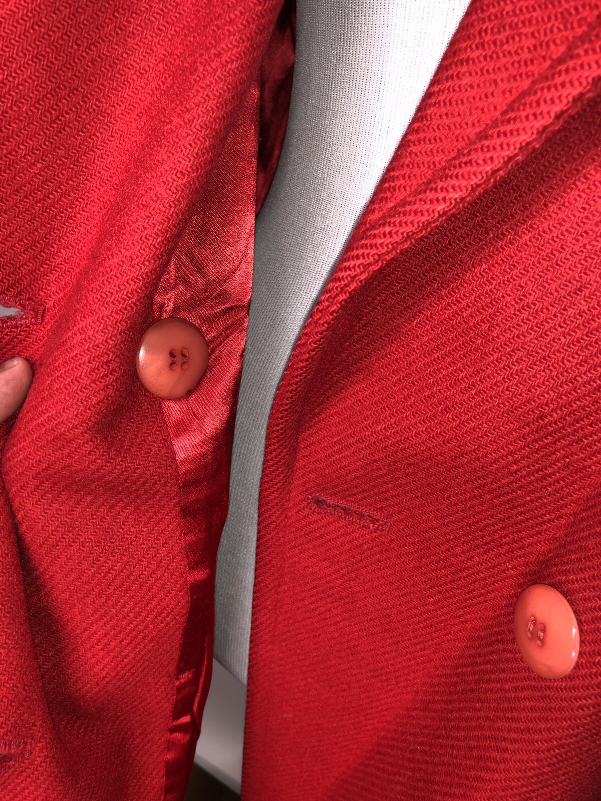 1950s Pendleton Wool Double Breasted Crop Red VTG… - image 5