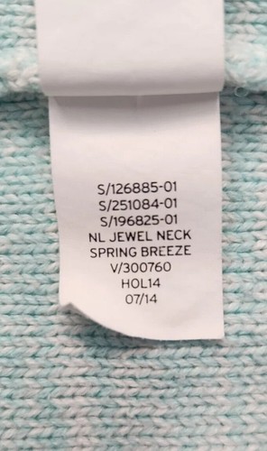 Gap Kids Medium Sweater Jewel Neck Spring Breeze Blue Long Sleeve - Picture 8 of 11