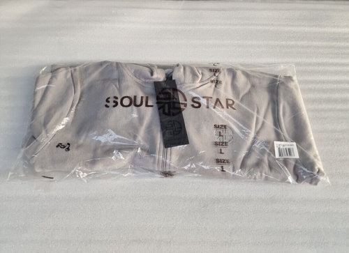 Soul Star Full Zip Hooded Top Fleece Sweatshirt Hoodie LT Grey (L) - Picture 7 of 7