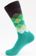Black Top Multi Check Socks Novelty Unisex 6-12 Crazy Fun SF61