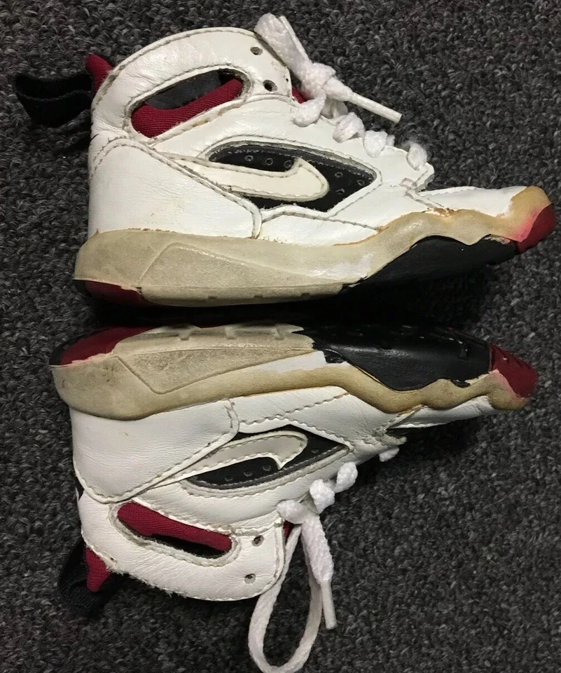 Vtg 1992 NIKE Baby Accel Air Size 4 White Jordan Sport Basketball 90s Bulls - Image 3 of 4