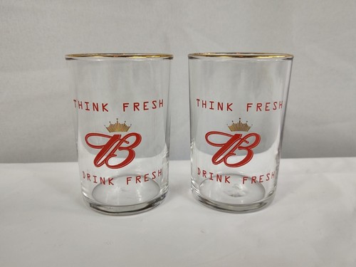 2er Set Budweiser Mini Sampler Biergläser denken frisch trinken frische Werbung