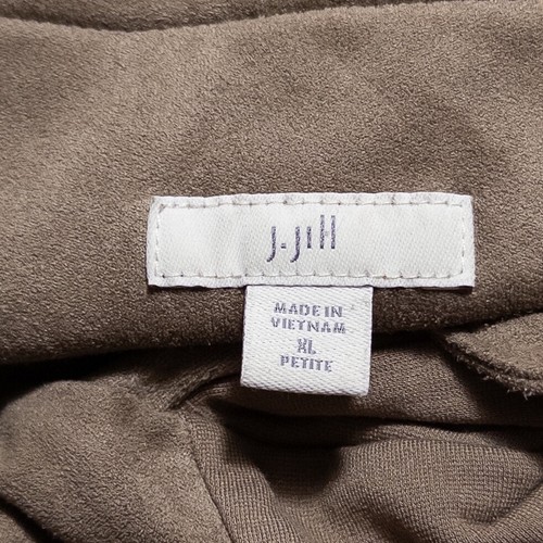 Chaqueta Cascada J. Jill Imitación Gamuza Frente Abierto Talla XL PETITE Sándalo Marrón Tostado - Imagen 6 de 7