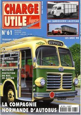 CHARGE UTILE n°61 01/1998 UNIC V8 COMPAGNIE NORMANDE D'AUTOBUS Tracteurs SIFT