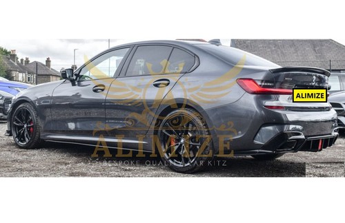 PER BMW SERIE 3 G20 G21 M340I PERFORMANCE PARAURTI POSTERIORE F1 LED DIFFUSORE LABBRO ALA - Foto 3 di 9