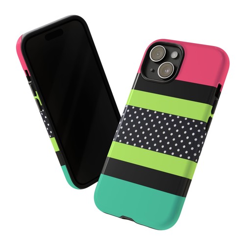 90s Neon & Polka Dots Tough phone Case for IPhone, Samsung Galaxy, Google Pixel - 第 39/287 張圖片