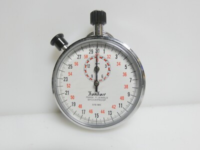 Hanhart Stoppuhr Handstopuhr 11 Jevels shockproof amagnetic waterprotected Bw