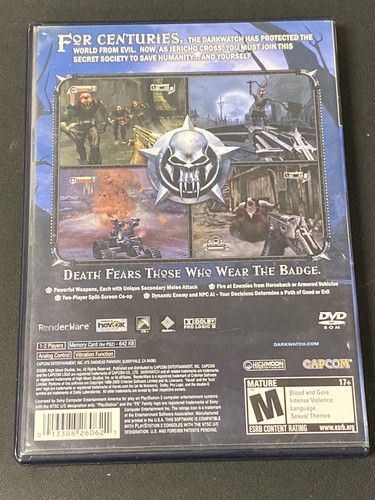 Darkwatch PS2 (PlayStation 2, 2005) Complete CIB with Rare BIG BOX (no t-shirt) - Picture 8 of 15