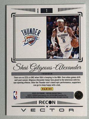 2023-24 Panini Recon - Vector Shai Gilgeous-Alexander #1 Purple 