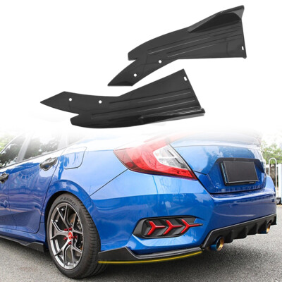 For Dodge Charger Challenger SRT Rear Bumper Lip Side Splitter Diffuser Body Kit