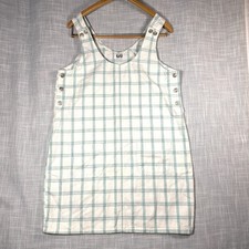 U.S.A. Vintage Sostanza Blue Denim Plaid Side Button Dress No Size Tag