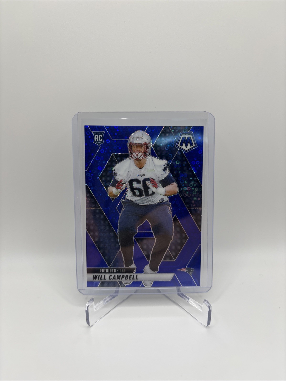 2025 Panini Mosaic - Rookies Will Campbell #378 Blue Mosaic Prizm /99 (RC)