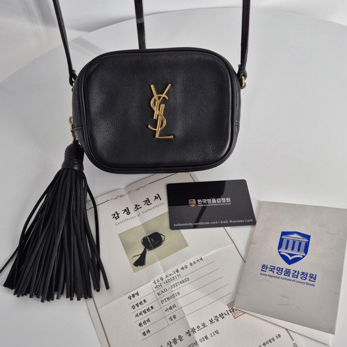 Saint Laurent Nappa Blogger Mini Borsa a Tracolla Nera 425317 130183080