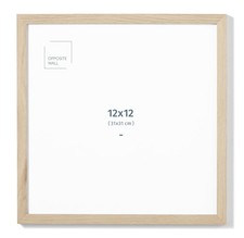 Opposite Wall F10010 12x12 in Natural Solid Oak Wood Picture Frame